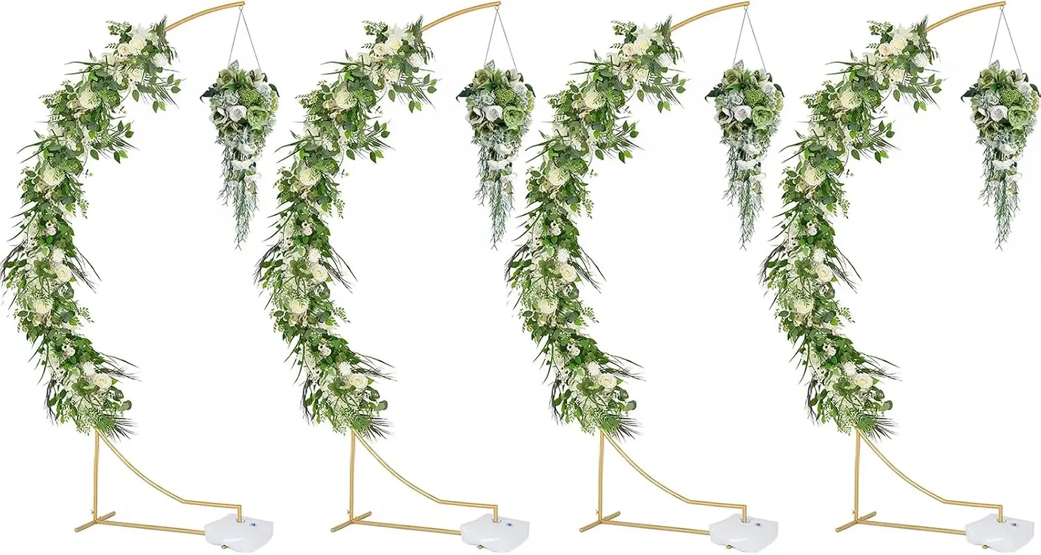 Wedding Balloon Arch - 4pcs Half Curved Wedding Arch Backdrop