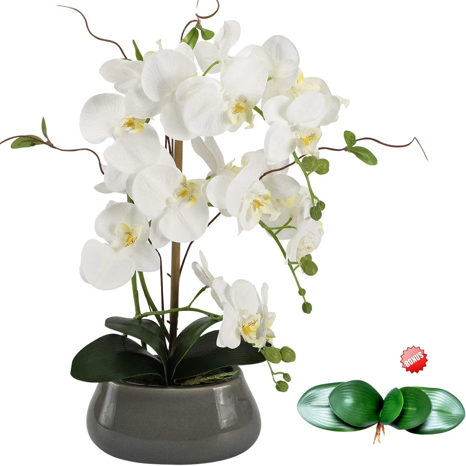 Flower Girl Basket - Artificial Orchid Flowers Centerpieces for Dining
