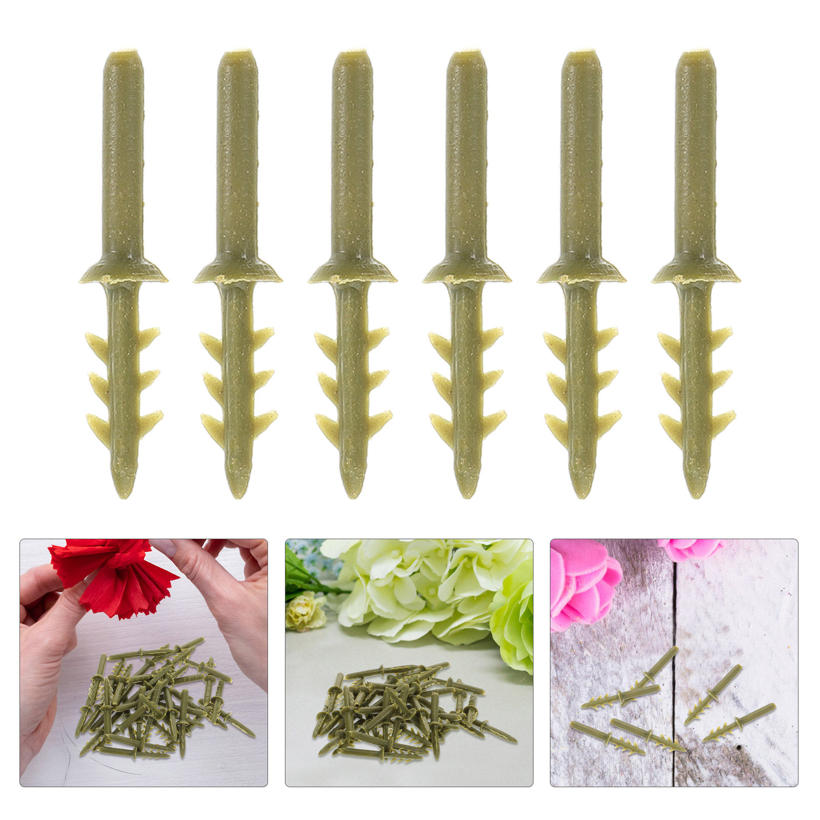 Wedding Floral Supply - 50Pcs Artificial Flower Calyxes Plastic Rose