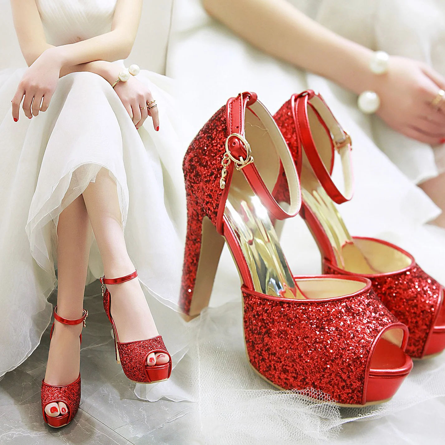 Silver Summer Women High Heel  - Wedding Fx recension och pris