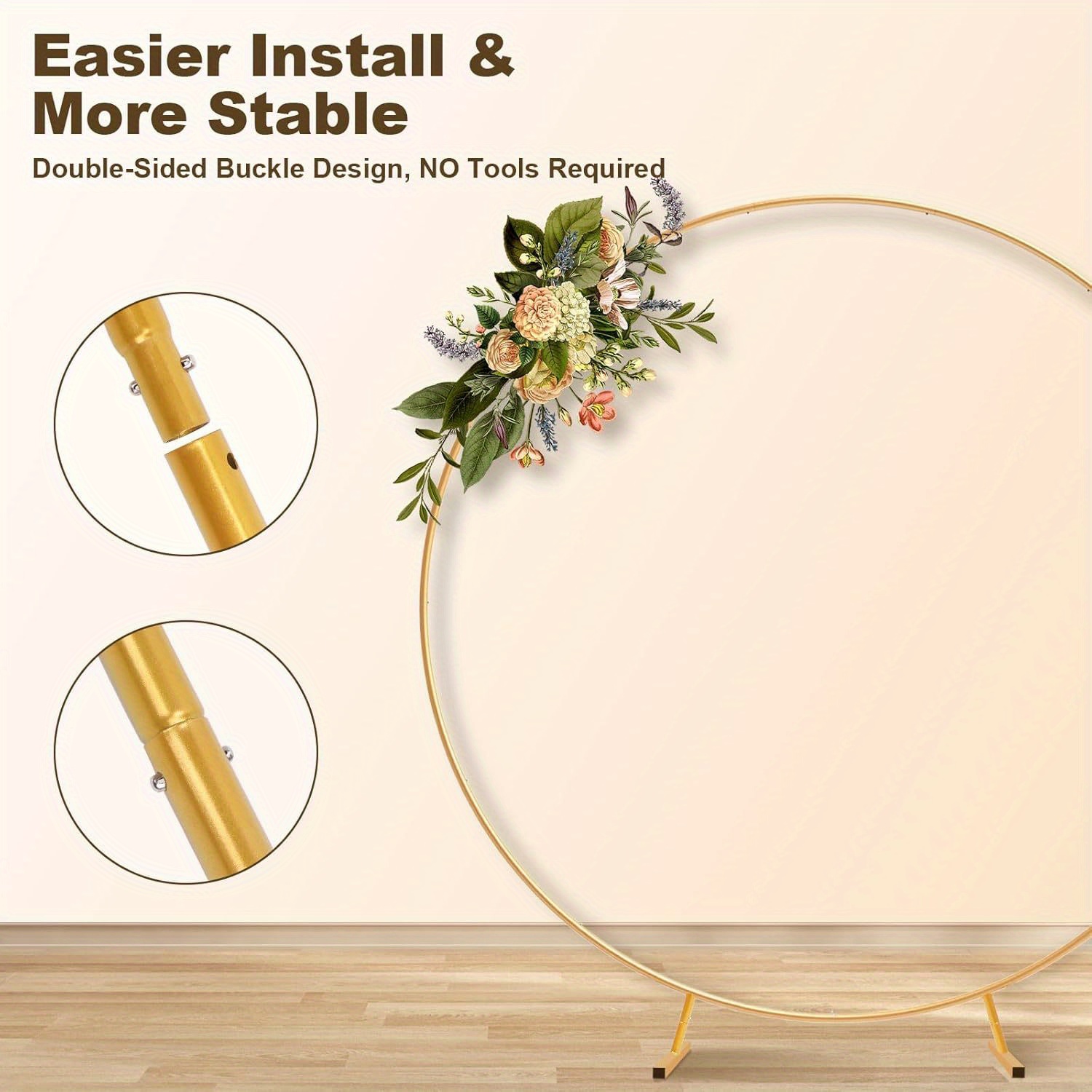 5.9-6.6-7FT Metal Circular Bal - Wedding Balloon Arch recension och pris