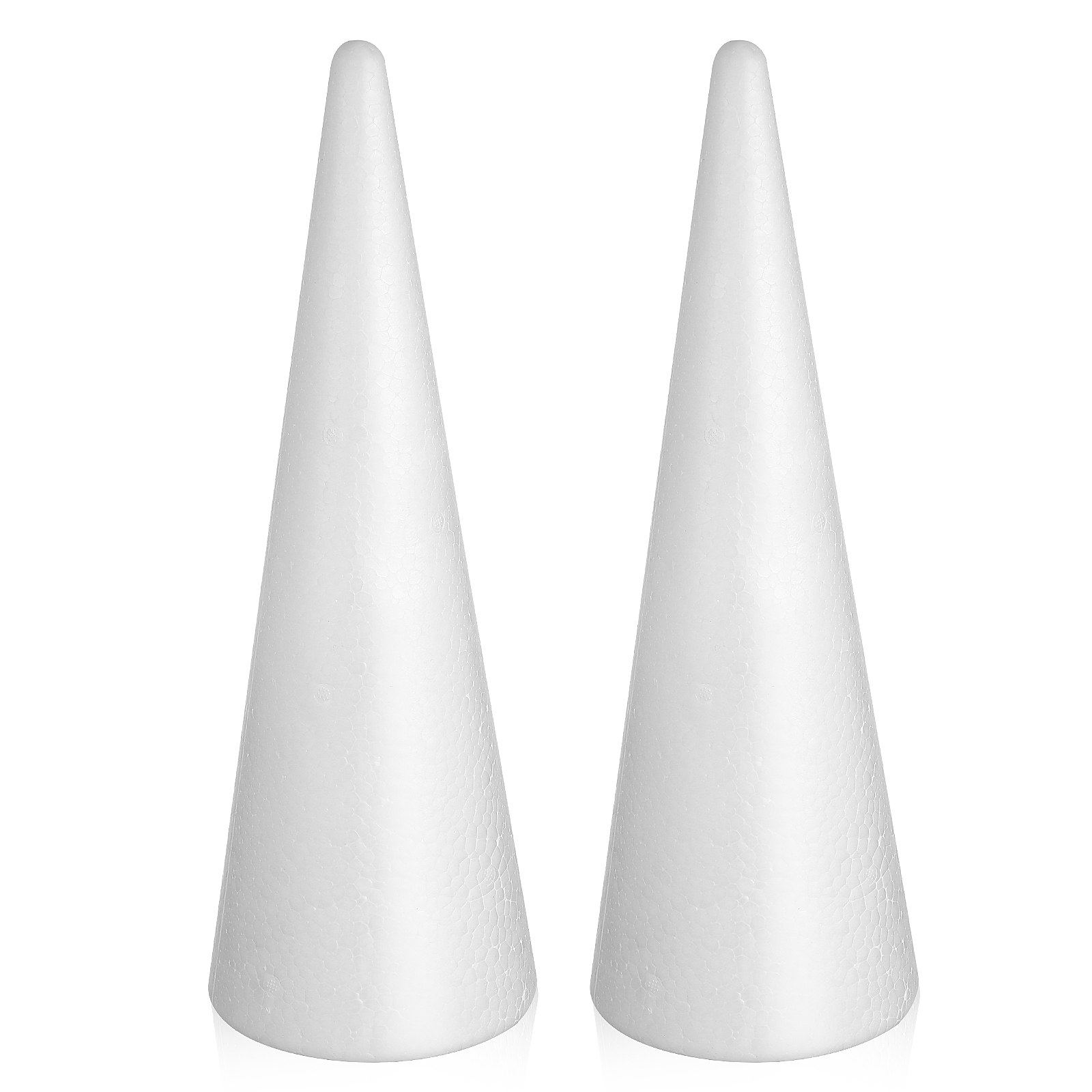 2Pcs White Foam Craft Cone Con - Wedding Floral Supply recension och pris