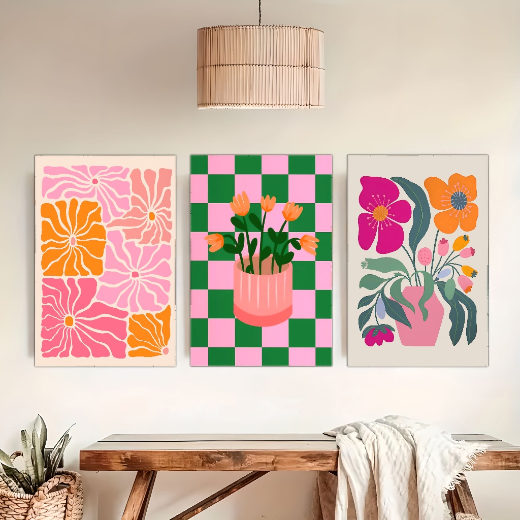 Vibrant Flowers and Vases Canv - Flower Girl Basket recension och pris