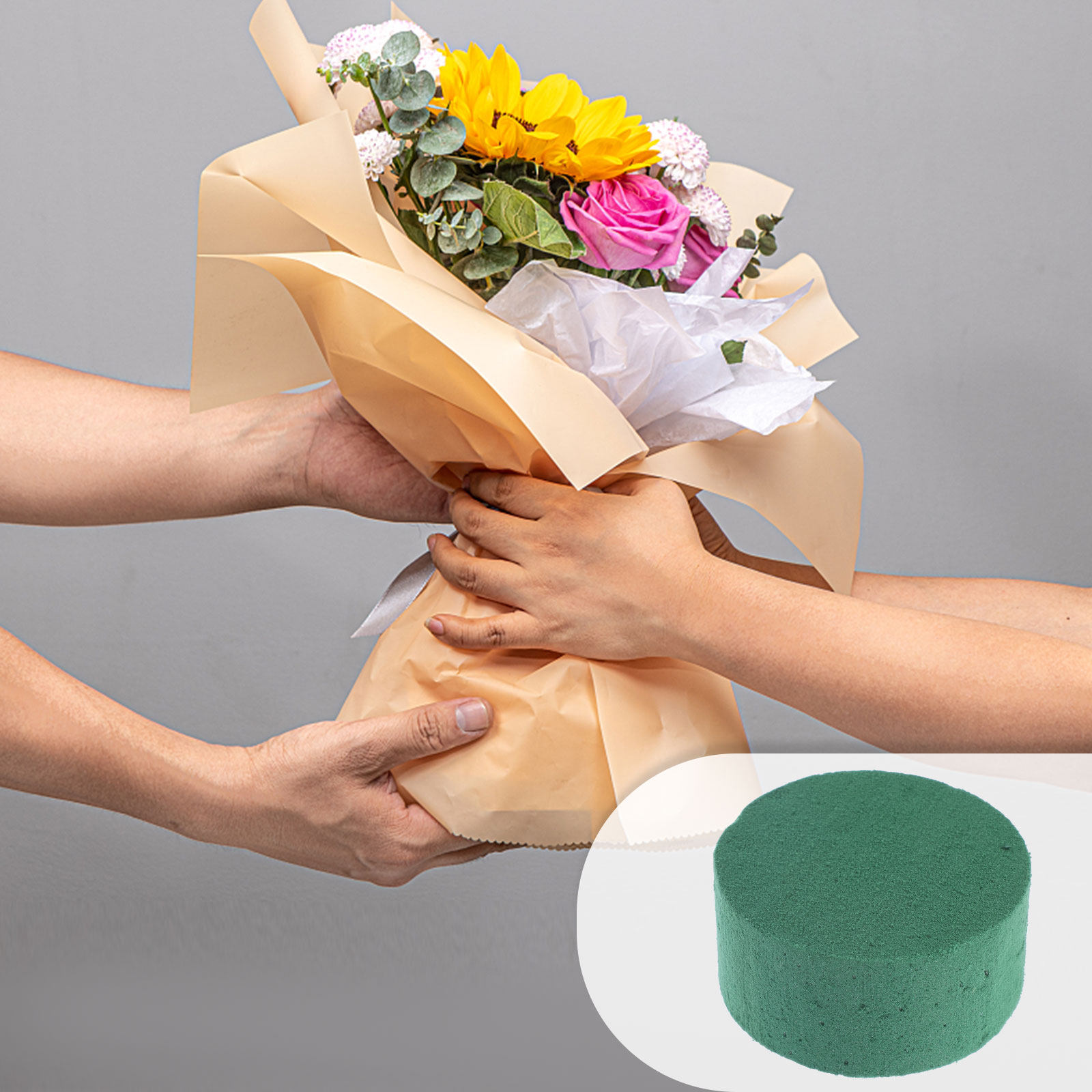 8Pcs Floral Mud Round Flower B - Wedding Floral Supply recension och pris