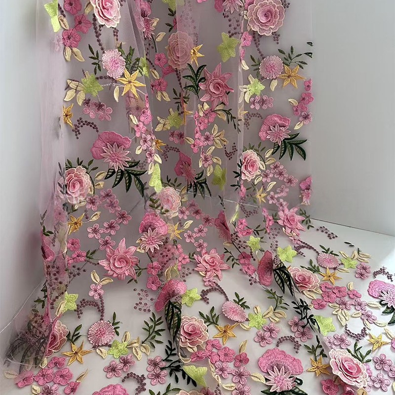 90x130cm 3D Floral Embroidered - Wedding Floral Supply recension och pris