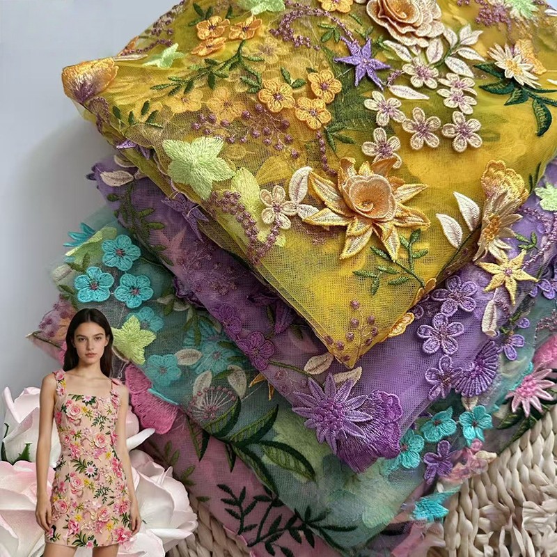 90x130cm 3D Floral Embroidered - Wedding Floral Supply recension och pris