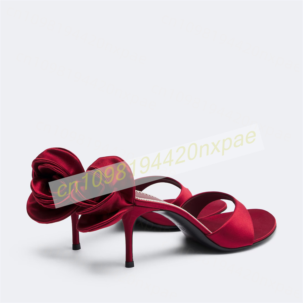 Women Red Satin Thong Mule San - Wedding Fx recension och pris