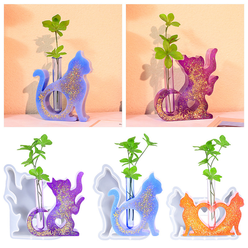 Cat Shaped Resin Molds Vase Si - Flower Girl Basket recension och pris