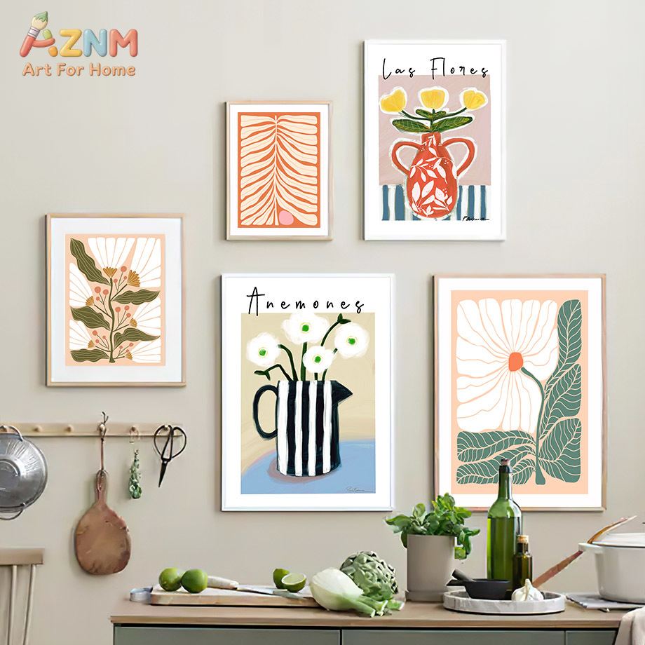 AZNM Boho Floral Canvas Wall A - Flower Girl Basket recension och pris