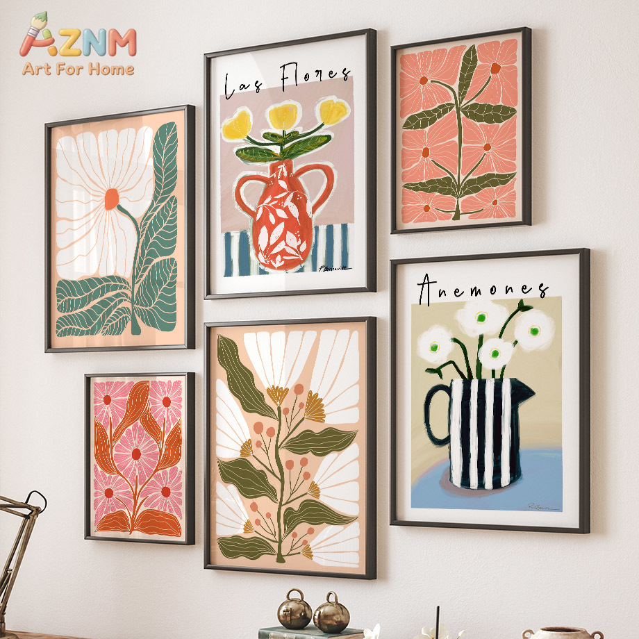 AZNM Boho Floral Canvas Wall A - Flower Girl Basket recension och pris